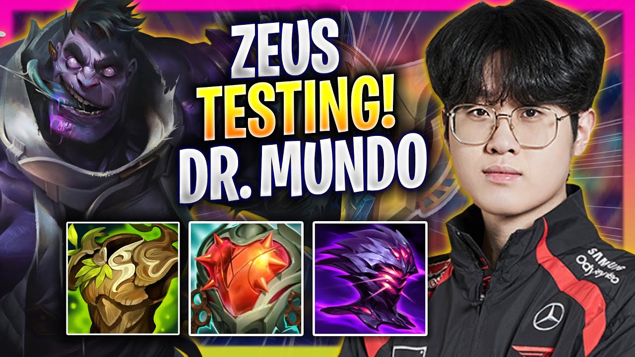 ZEUS TESTING DR. MUNDO IN KOREA SOLOQ! - T1 Zeus Plays Dr. Mundo TOP vs Renekton! | Season 2024