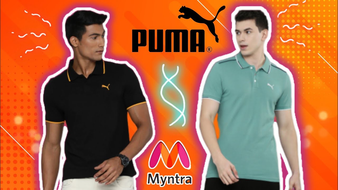 👑Premium Puma Polo Tshirt👌 | From Myntra | Blue and Black |