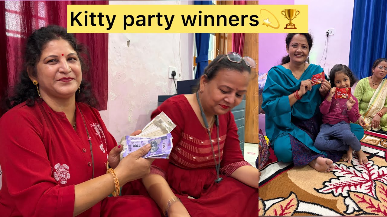 आज की kitty party 🥳 में मुझे मिला इतना बड़ा Gift 🎁😀// @saritakoranga7938 