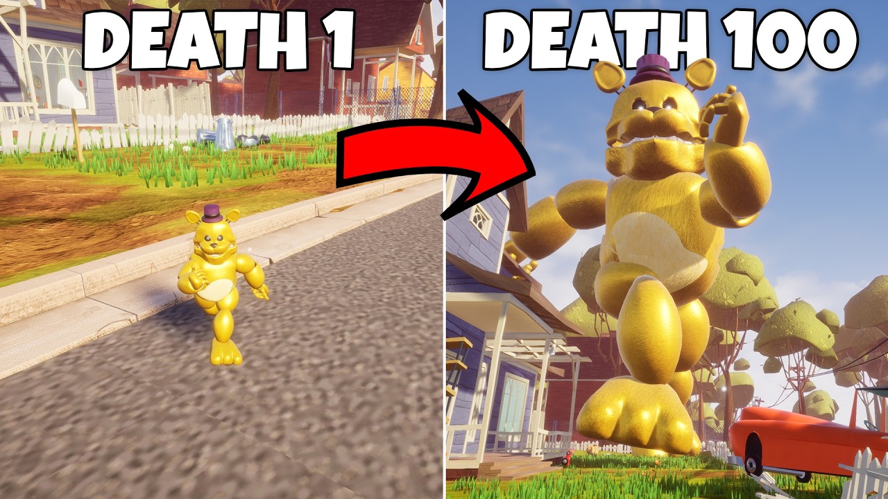 Fredbear gets bigger everytime I get Caught (Hello Neighbor)