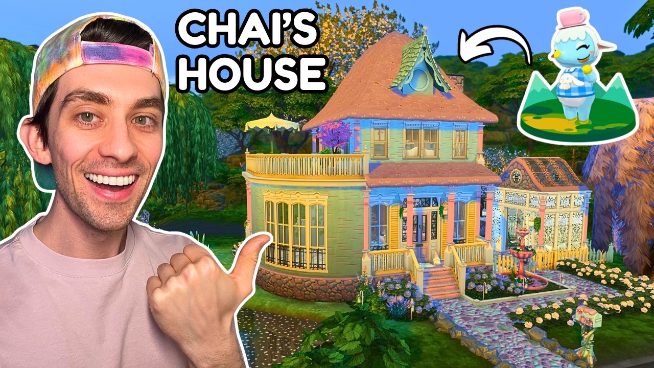 Animal Crossing Chai Inspired House | Sims 4 Speed Build