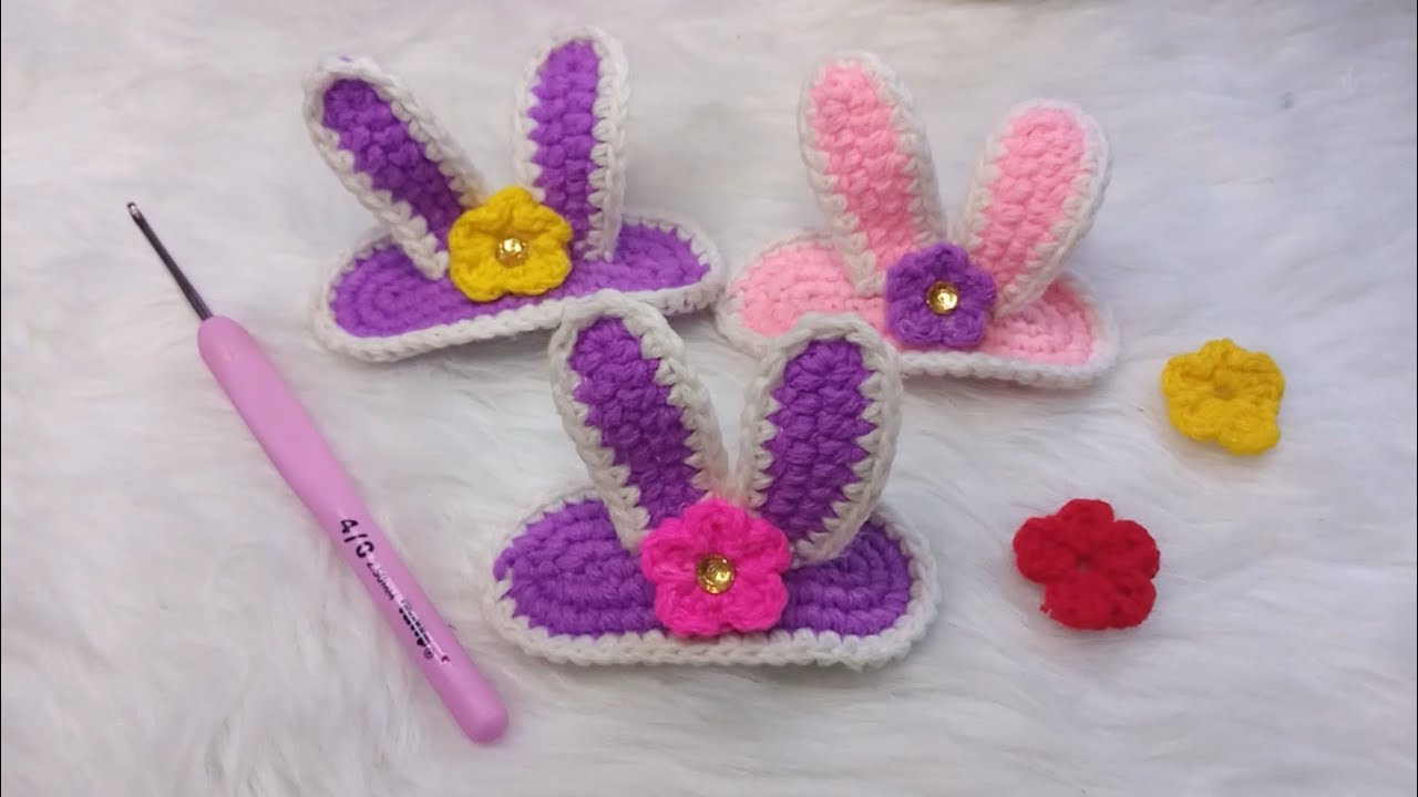 CROCHET BUNNY EAR HAIRCLIP | Lanie Joyce B.