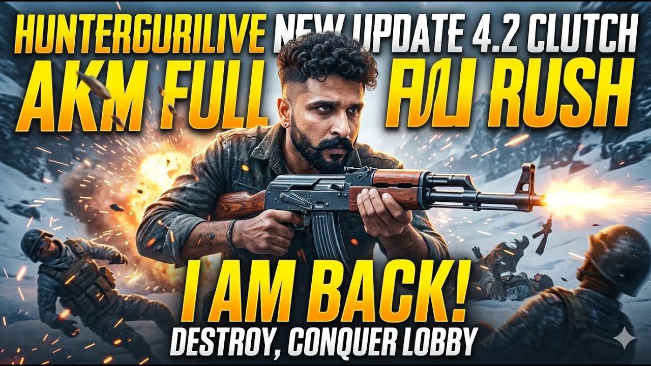 🔴 LIVE: RUSH GAMEPLAY! 🔥 BGMI 4.2 UPDATE | HunterGuriLive 🇮🇳