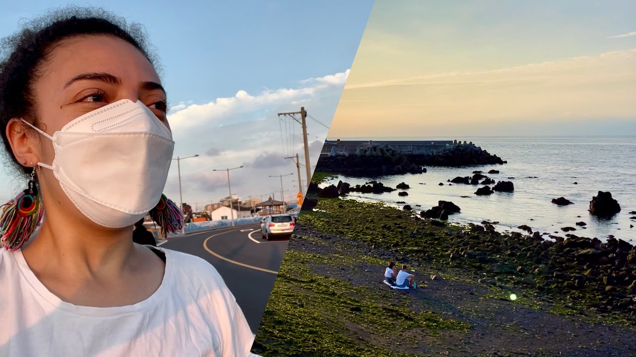 [ENG SUB]Korea vlog|first time beach in Jeju island|فلوج كوريا|اول مره اروح البحر جزيرة جيجو