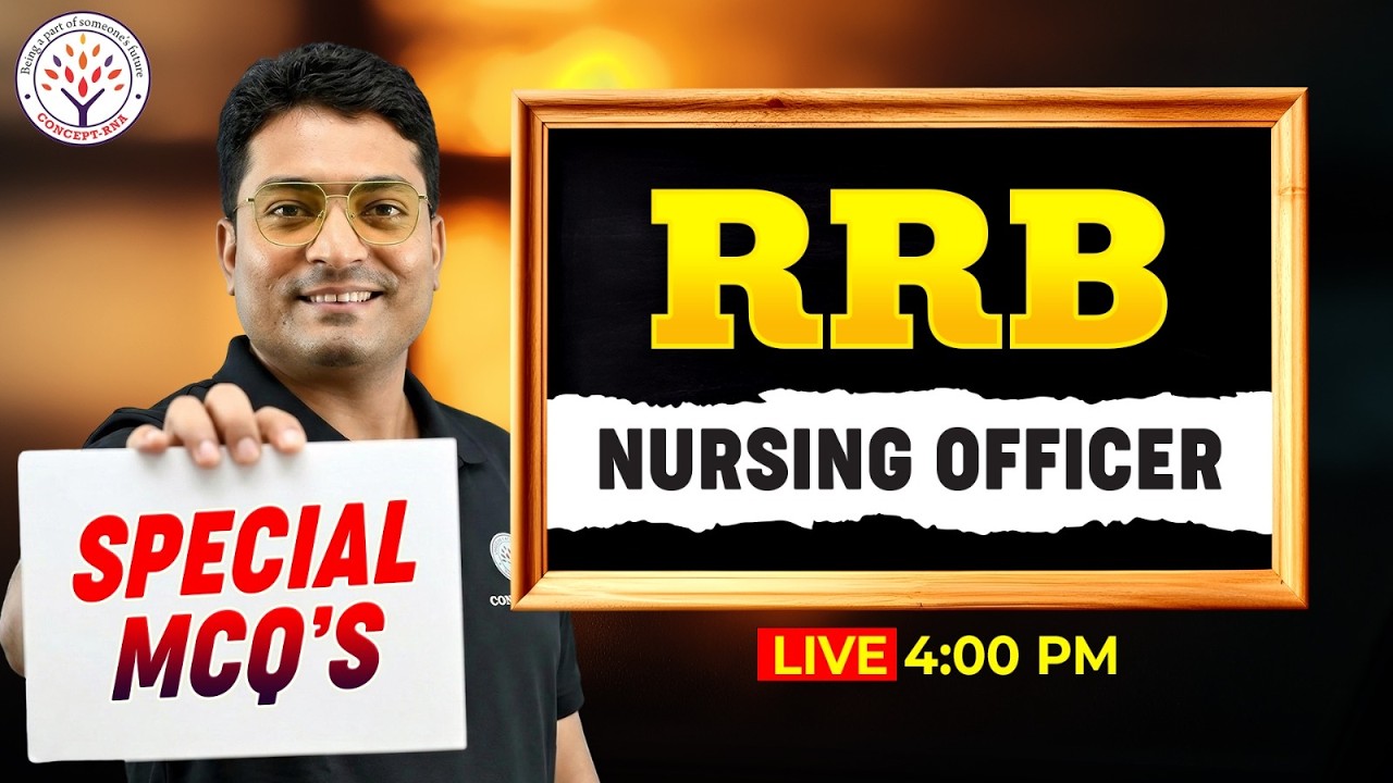RRB Nursing Important MCQ Questions | RRB Nursing Superintendent Important Topics |RRB Special Class