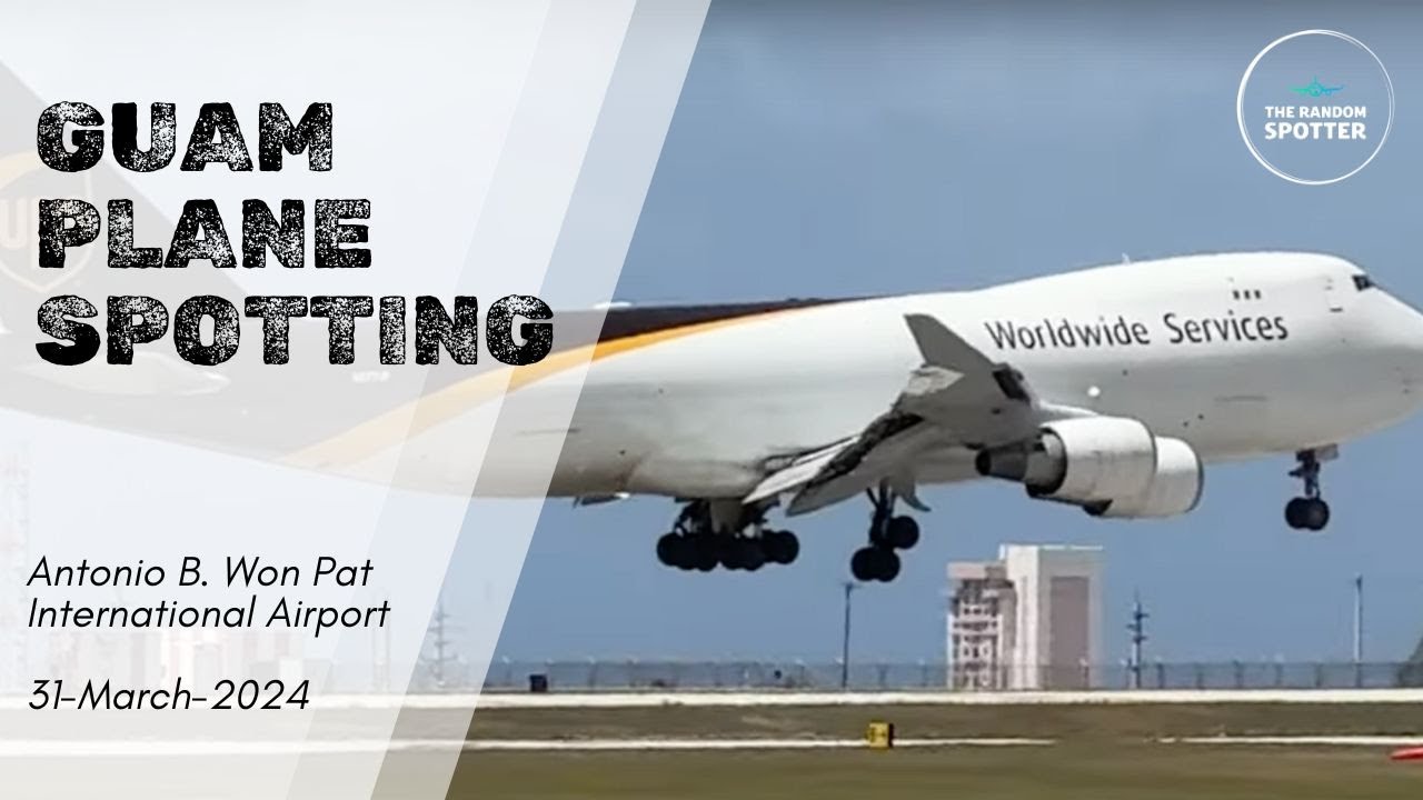 [4K] THRILLING Arrivals/Departures, Windy Plane Spotting in Guam, 31MAR2024