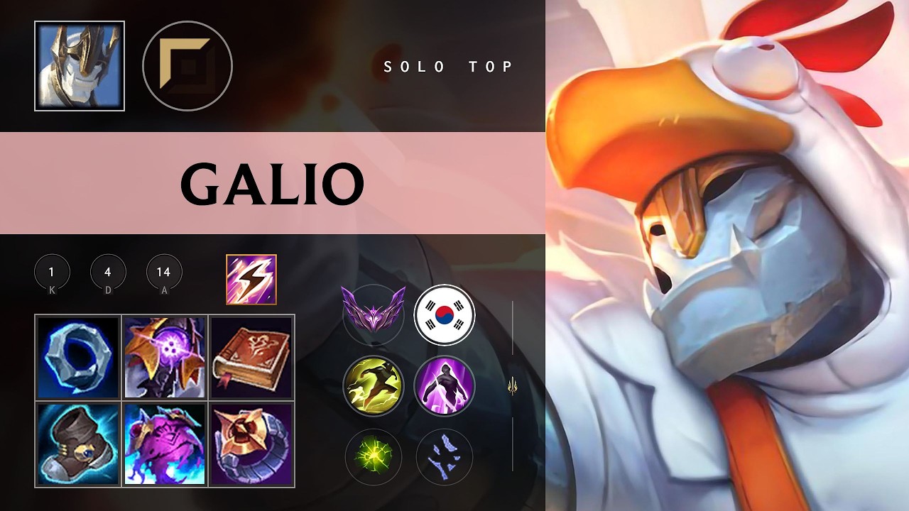 Galio Top vs Aurora - KR Master Patch 26.10