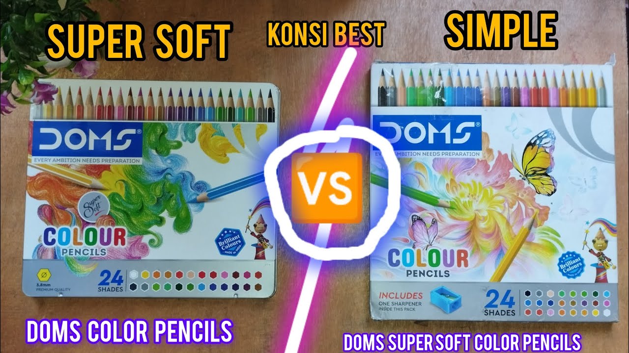 doms color pencil vs doms super soft color pencil # and unboxing color pencil