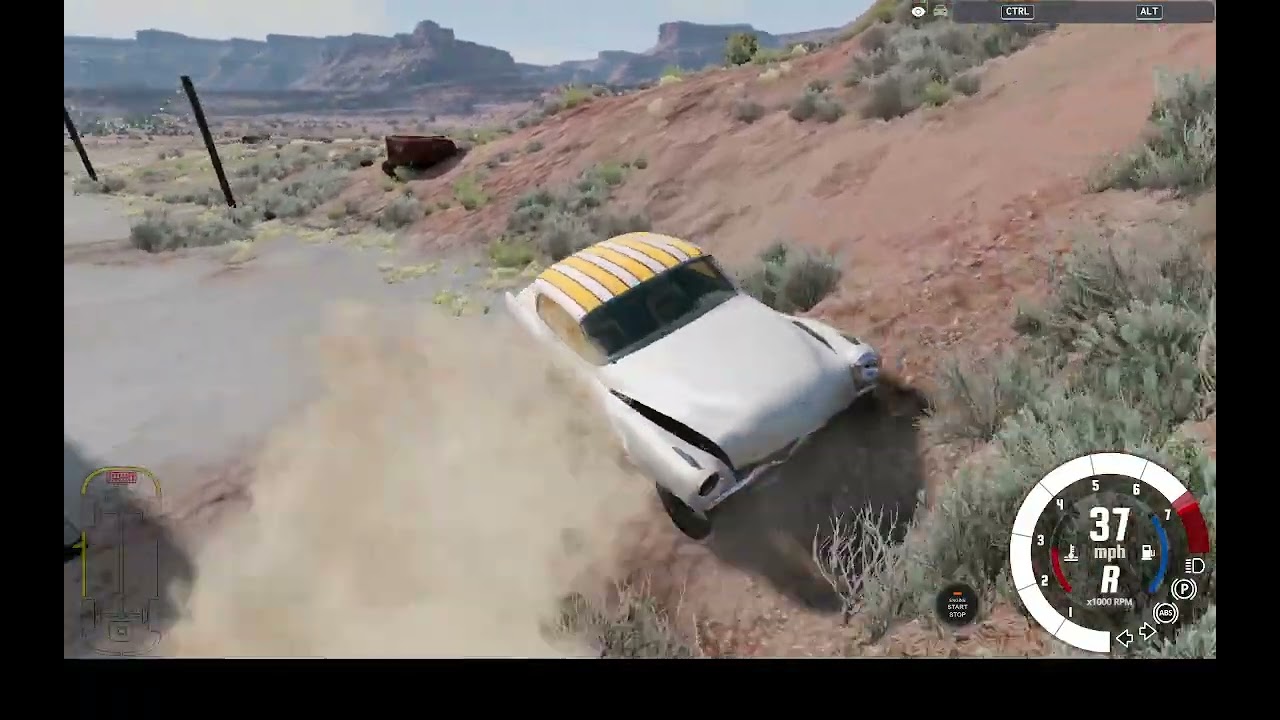 randomcars driving and runing from cops in the desrt