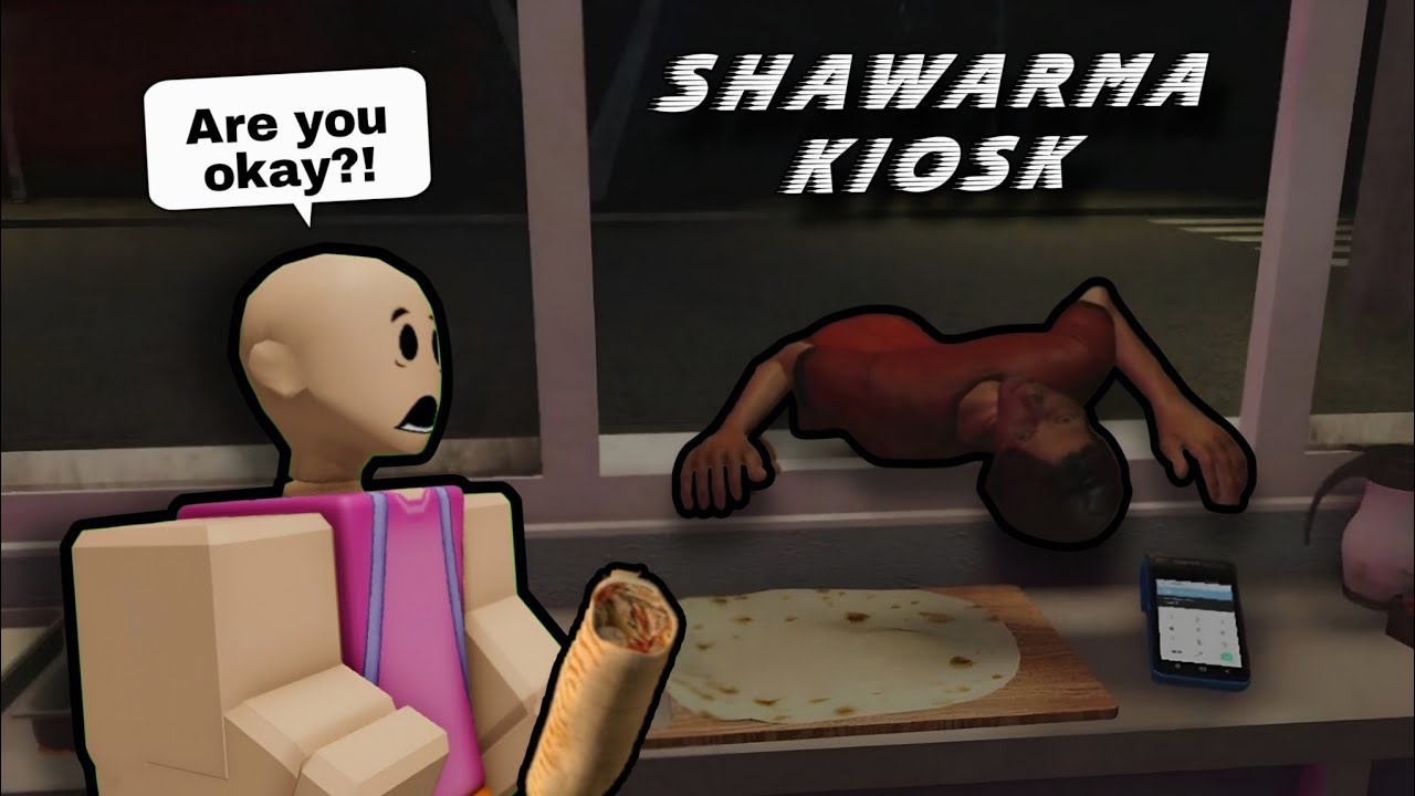We finished the game! 😲 |  Roblox Shawarma Kiosk with fans