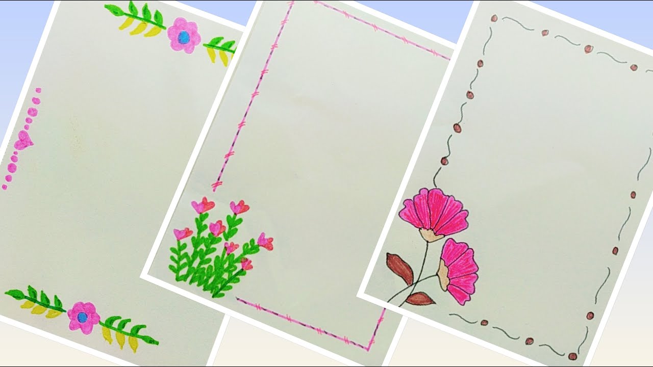top most 3 beautiful border designs | top 3 beautiful Front page design for projects