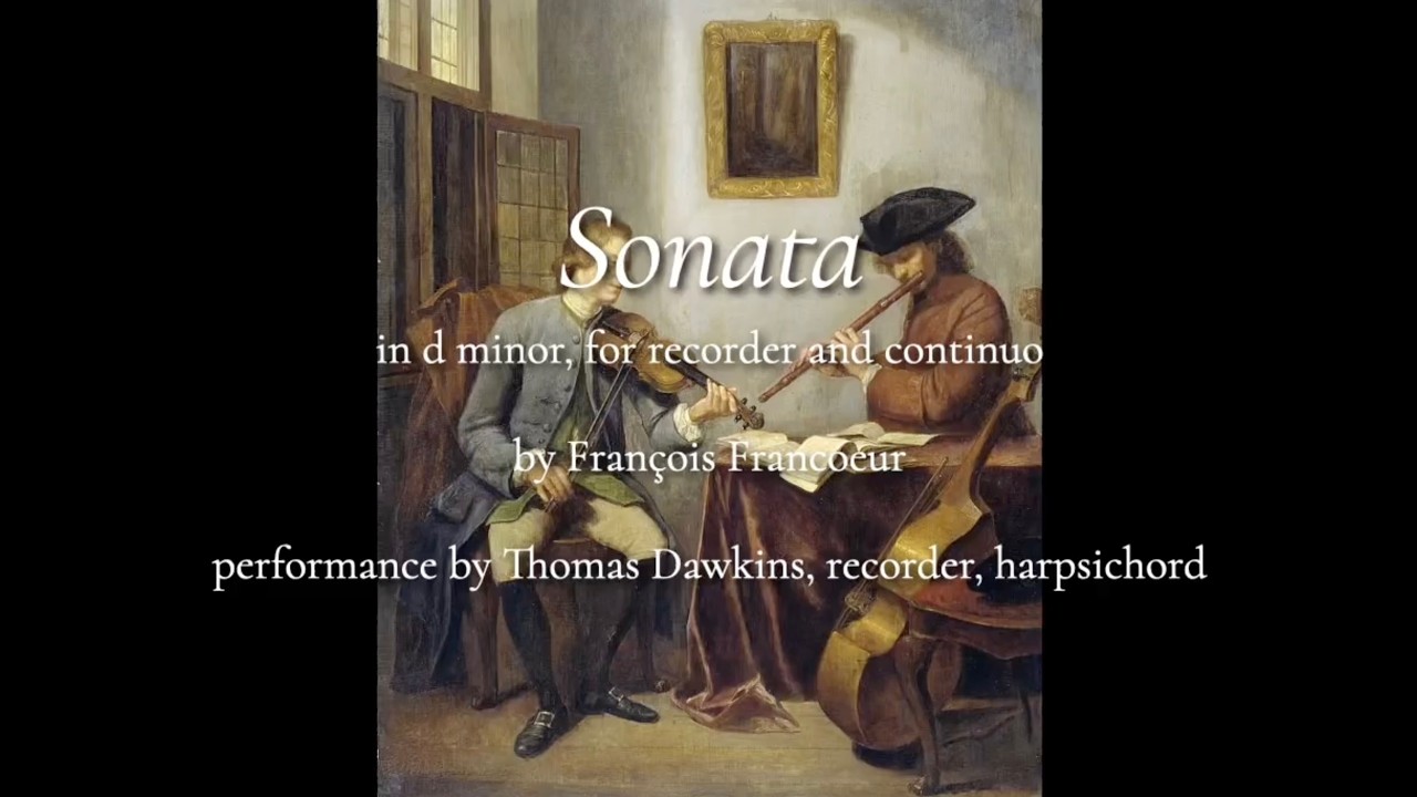Francoeur: Sonata in d for tenor recorder