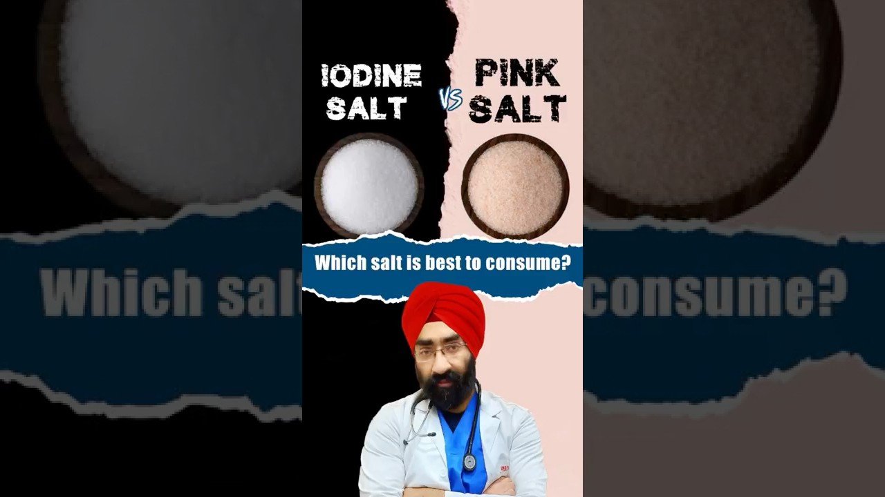 Pink Salt vs Iodine Salt #shorts #hearthealth #salt #healthtips #education