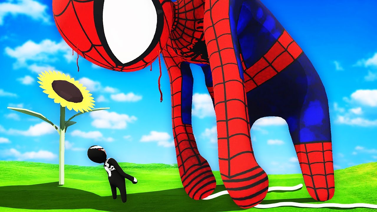 Tiny Venom defeats BIG Spiderman... (Human Fall Flat)