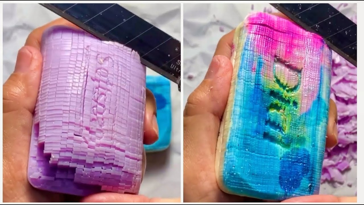 ✨ ASMR Soap Carving for Stress Relief ✨