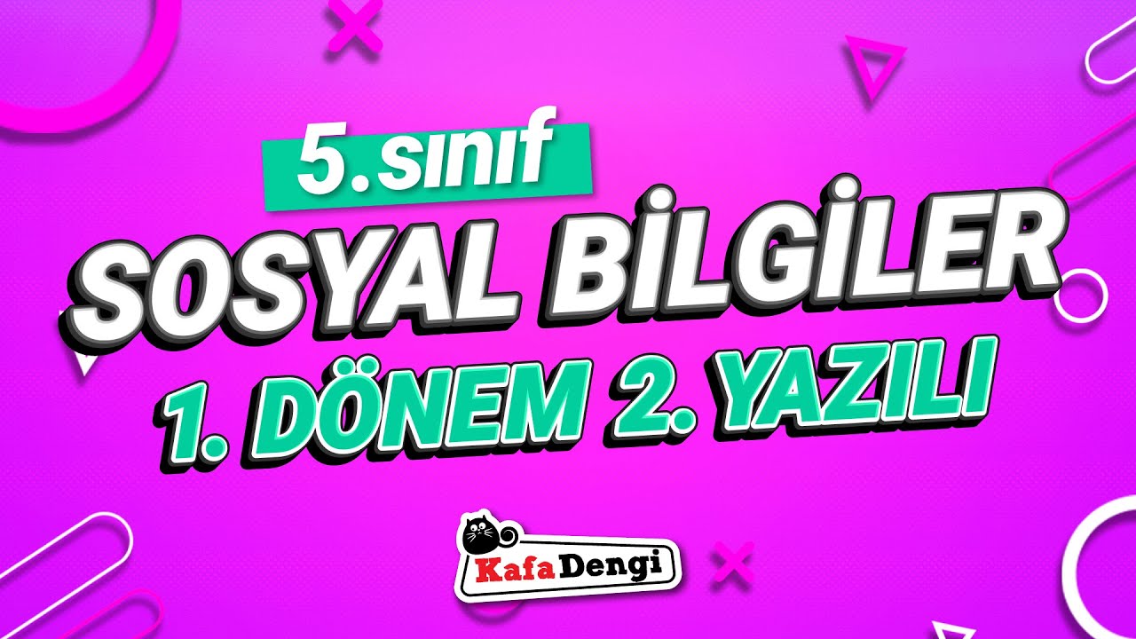 5. Sınıf Sosyal Bilgiler - 1. Dönem 2. Yazılı Çalışması #2026