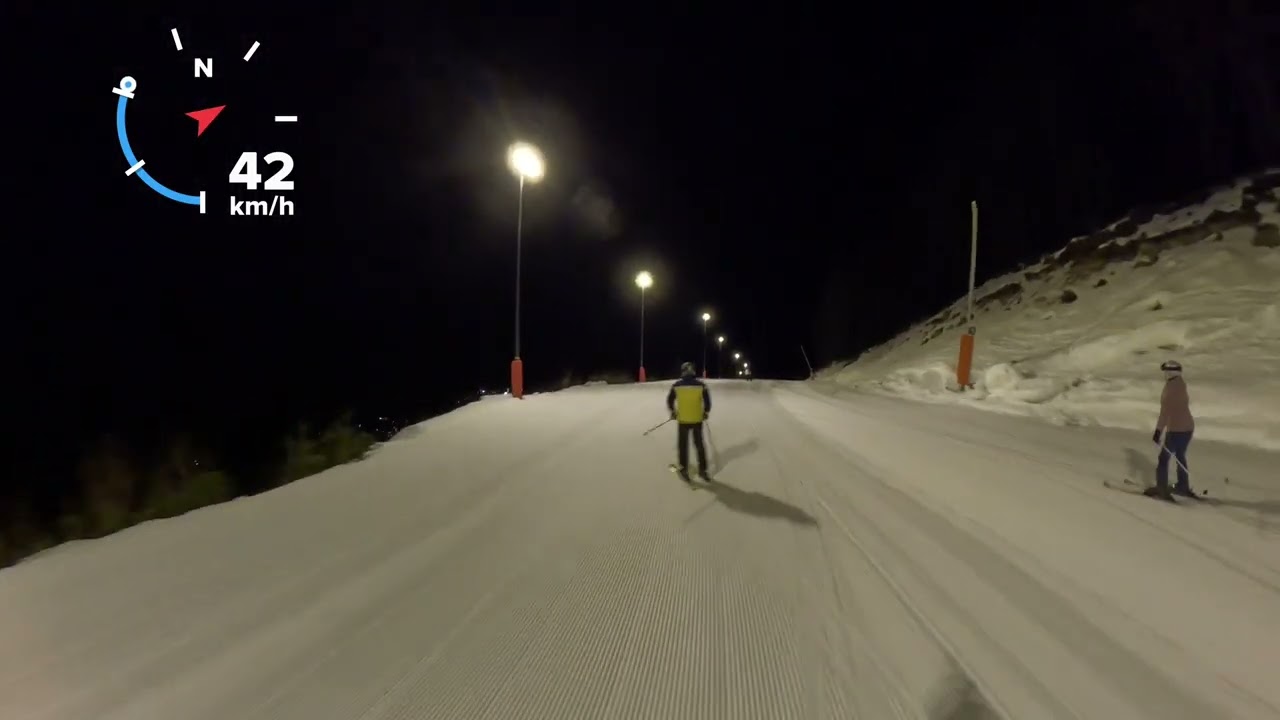 Jasna Chopok - jazda nocna trasa nr 10 niebieska 20.12.2025 4K