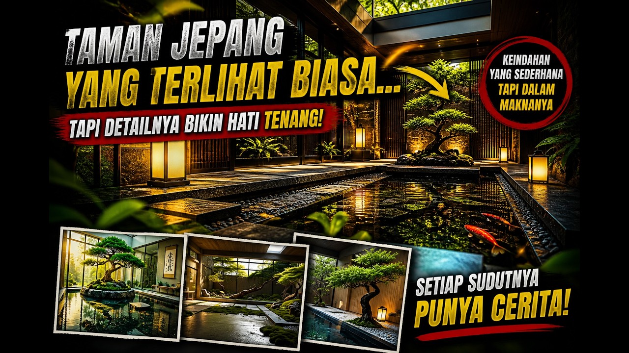 Garden Indoor Japanese Style Modern | Desain Taman Dalam Rumah Paling Tenang & Estetik