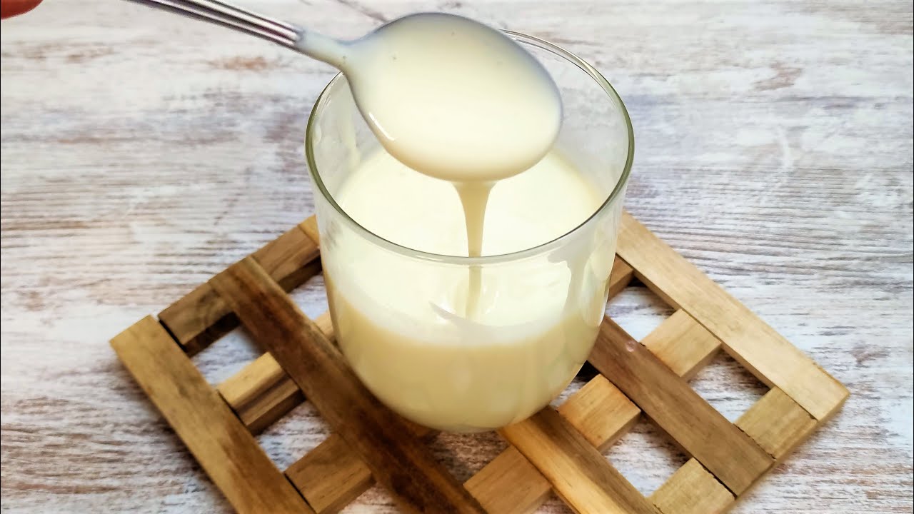 Lapte condensat fara zahar |cu 3 ingrediente  in 5 minute |