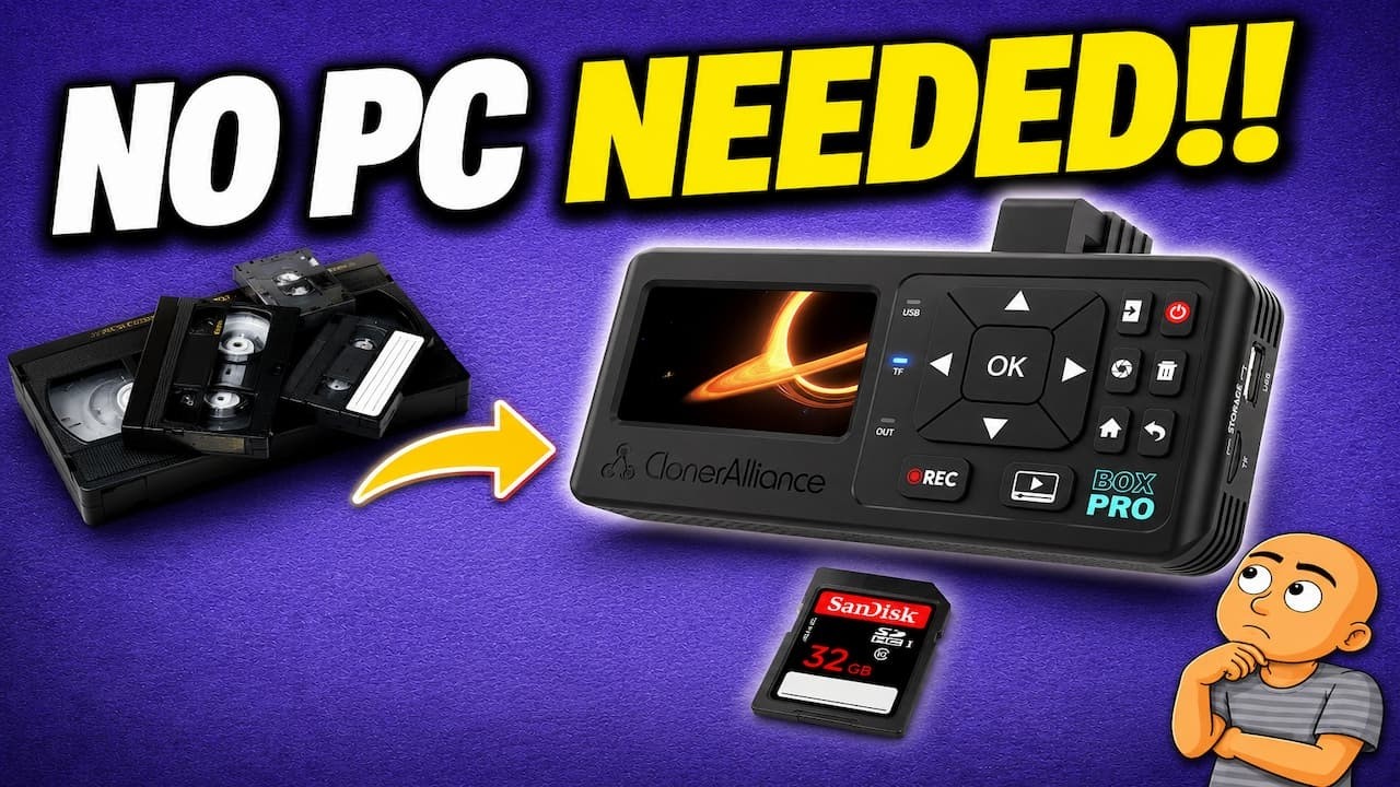 Обзор ClonerAlliance Box Pro Pocket: самое простое устройство для захвата VHS-видео, которое я ко...