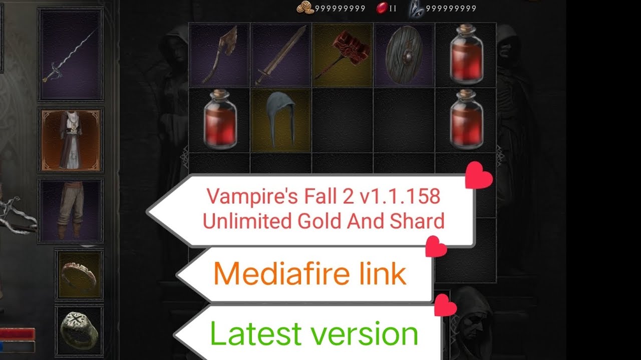 Vampire's Fall 2 | v1.1.158 Unlimited Golds and Shards mod apk | Mediafire link |Latest Version 