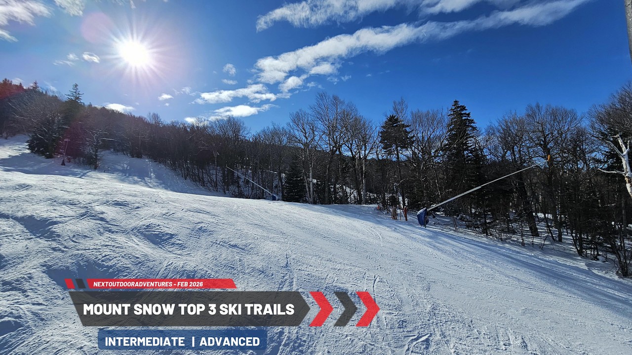 Mount Snow Top 3 Black Diamond Trails: Plummet, Chute & Fallen Timbers | 4K POV