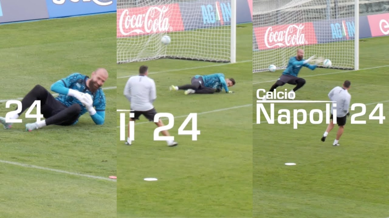Milinkovic-Savic e Meret presi a PALLONATE durante l'allenamento del Napoli 😳