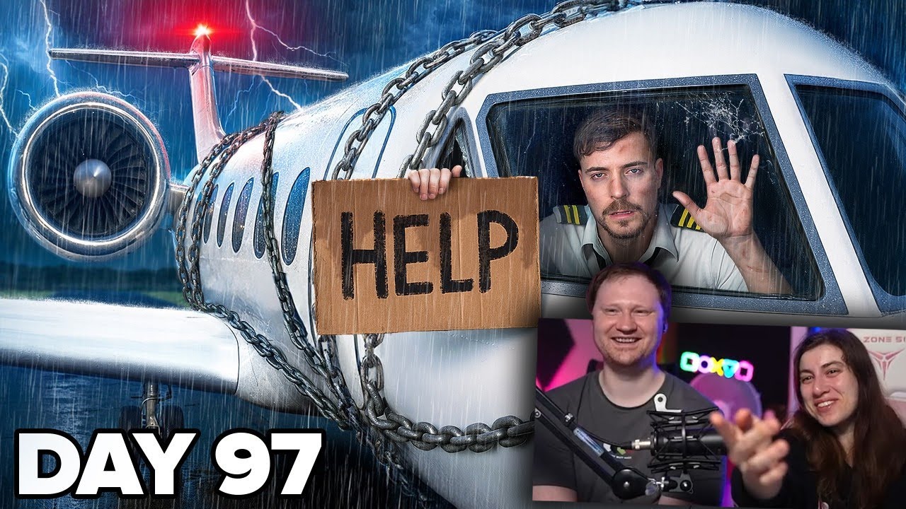 Выживи 100 Дней Взаперти В Частном Самолёте, Оставь Его Себе | РЕАКЦИЯ на MrBeast