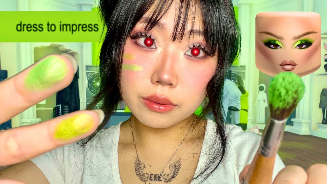 Dress To Impress Lana does your BRAT Makeup💚 ASMR