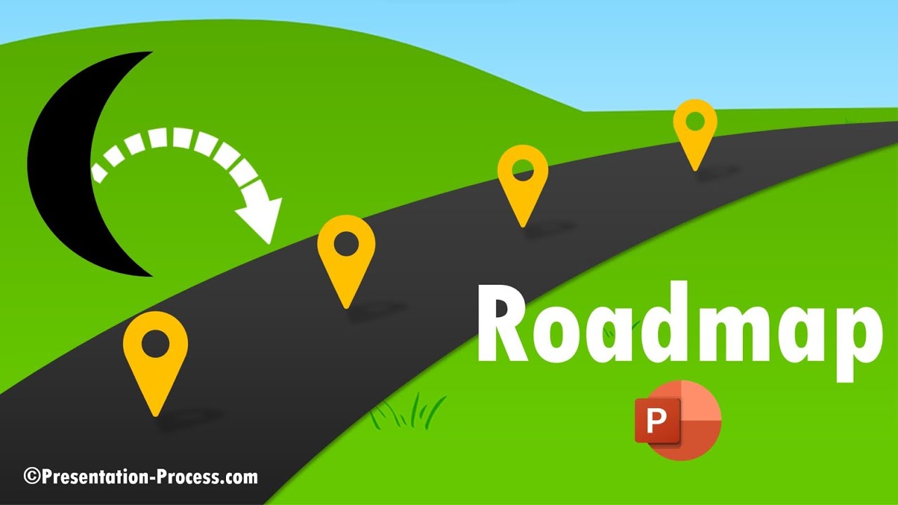 Super Easy Animated PowerPoint Roadmap Graphic