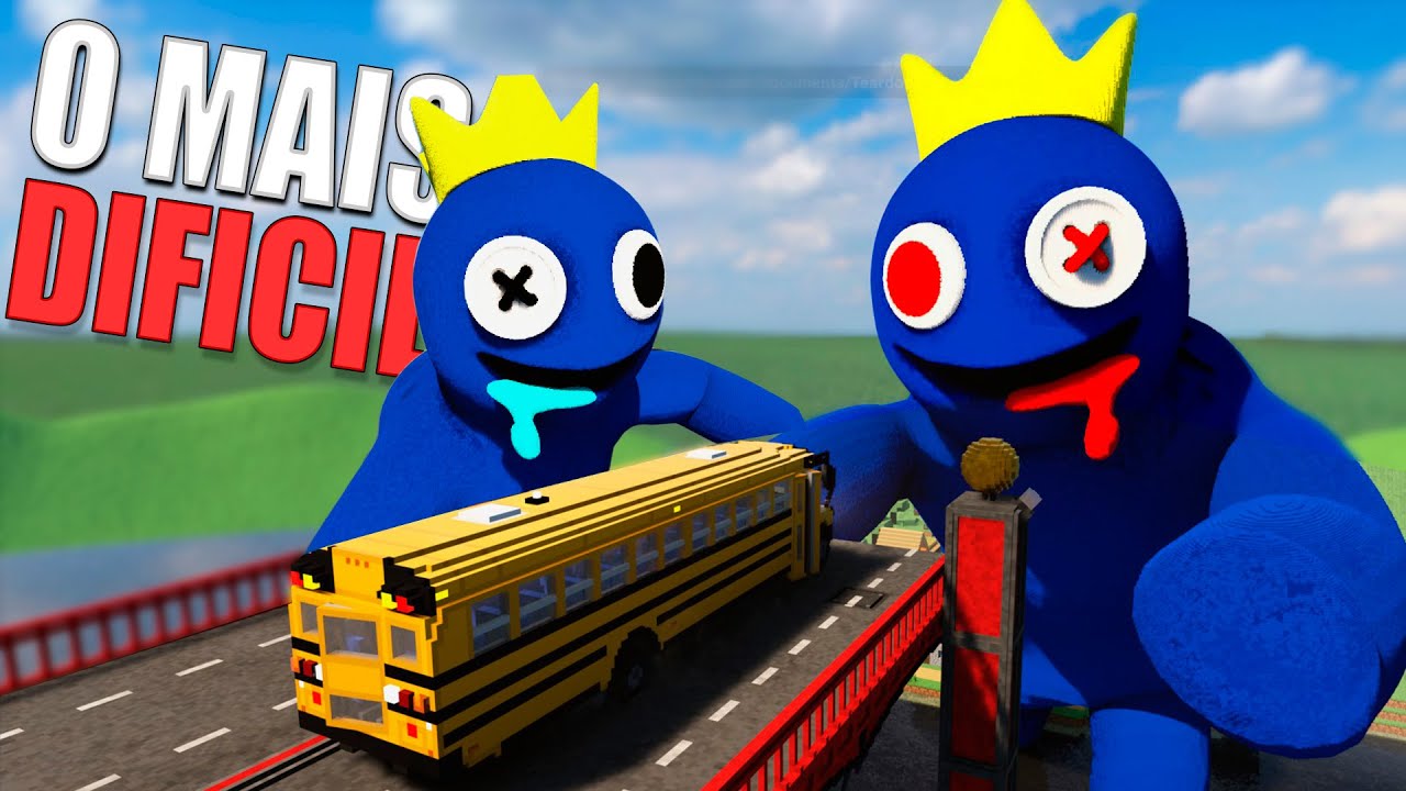 Derrotando 3 Bicho Babão Azul do Rainbow Friends no Teardown com Mods