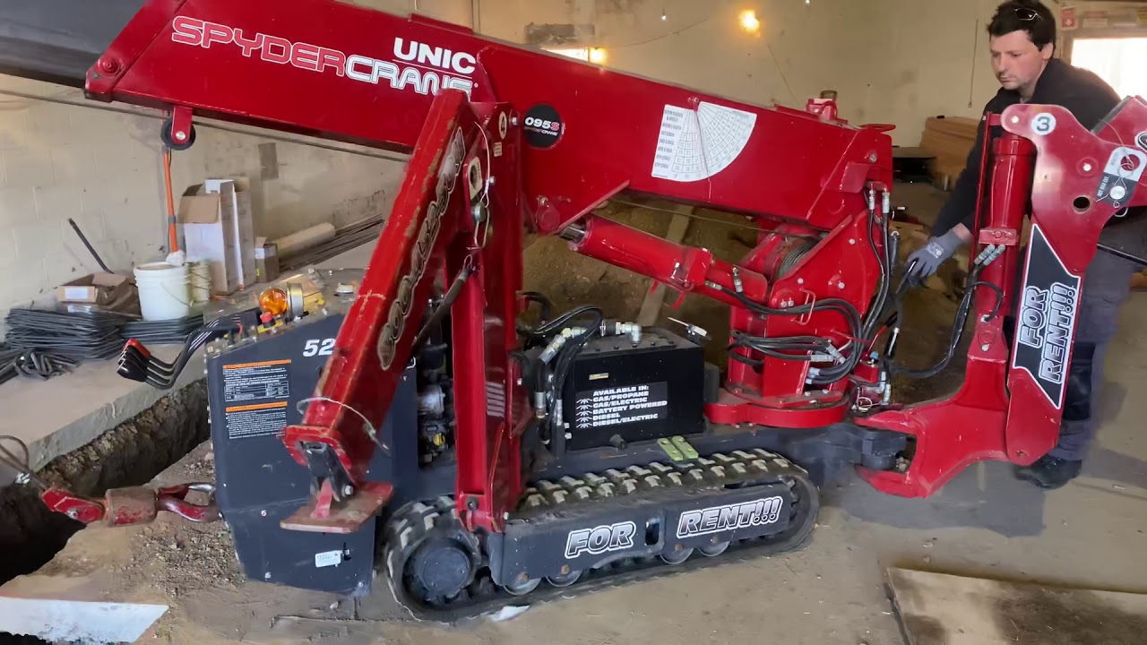 Spyder Crane Operation. Performance Plumbing