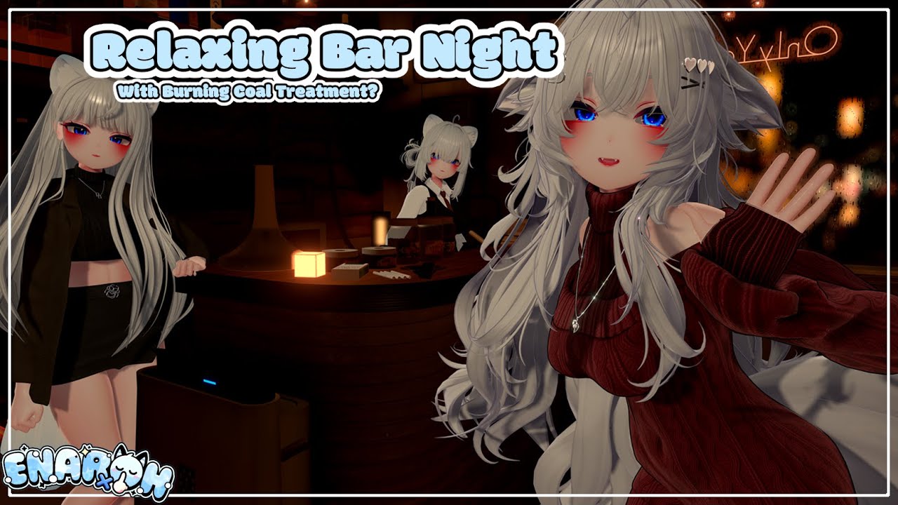 [ASMR-VRC] Relaxing Bar Night - Hot Coal, Tapping, Brushing