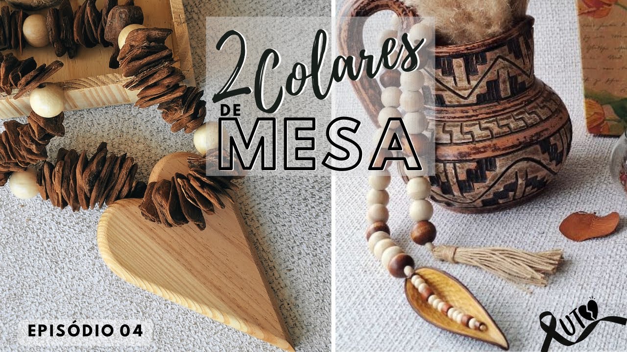 Faça Você Mesma: 2 Colares de Mesa LINDOS com Elementos Naturais!