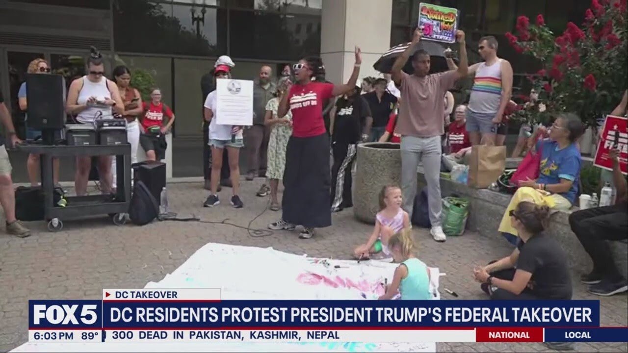 DC residents protest President Trump's federal takeover