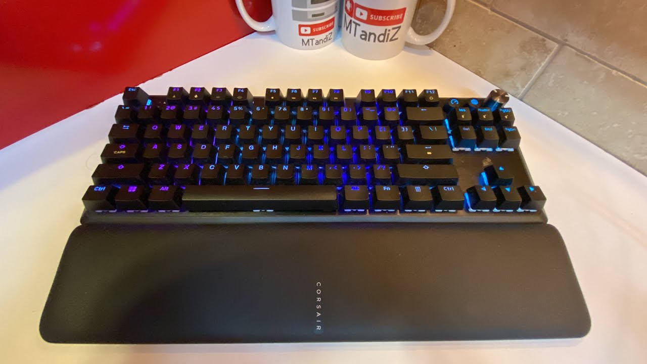 UnBoXing CORSAIR K70 CORE TKL Wireless RGB Pre-Lubed Linear Mechanical Gaming Keyboard CH-914901E-NA