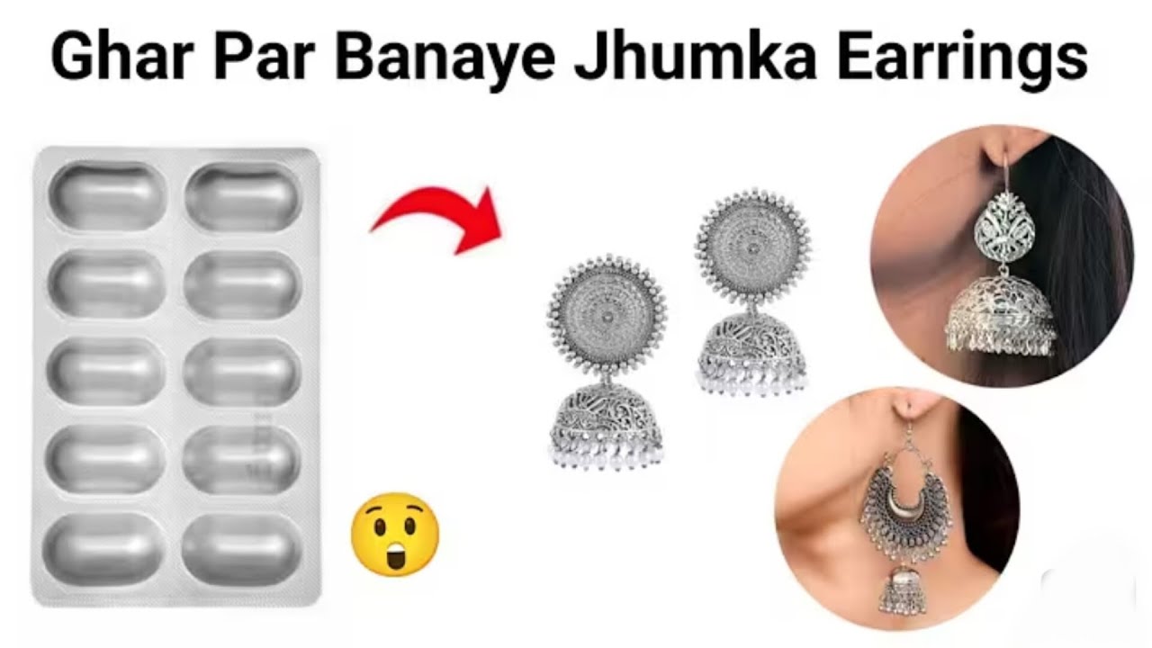 Diy homemade jhumka earrings🥰😍/how to make jhumka at home/diy earring 