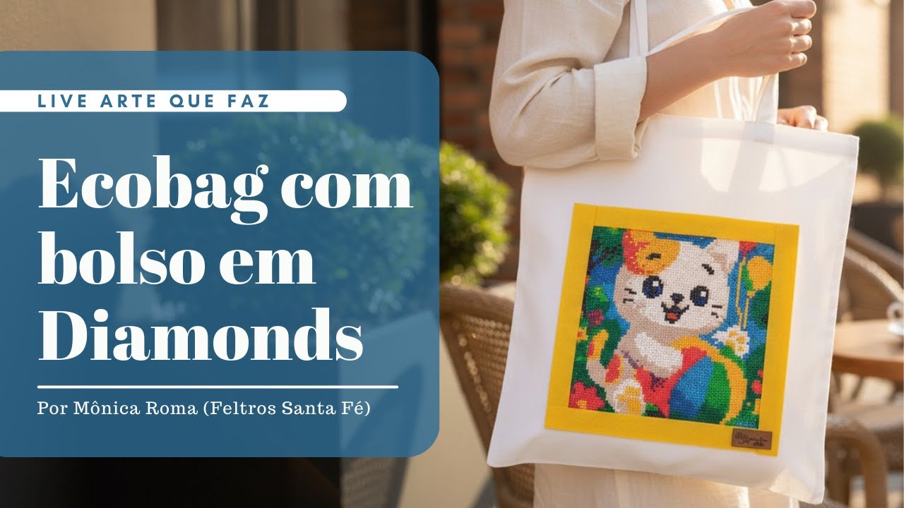 Ecobag com bolso em Diamonds | por Mônica Roma