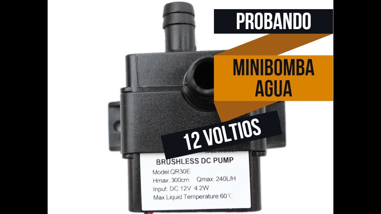 Probamos la QR30E- mini bomba de agua sumergible sin escobillas 12V