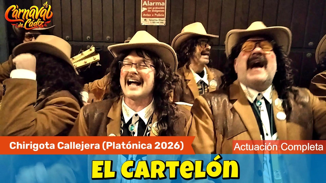 Chirigota Platónica 2026: El Cartelón / Callejeras del carnaval de Cádiz 2026