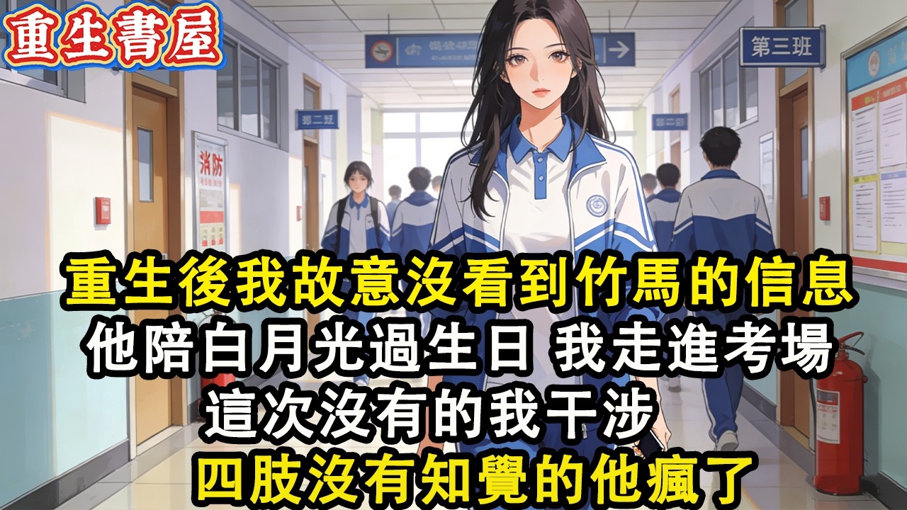 【重生爽文】重生後我故意沒看到竹馬的信息 他陪白月光過生日 我走進考場 這次沒有的我干涉 四肢沒有知覺的他瘋了#小說 #重生 #爽文#動漫#故事