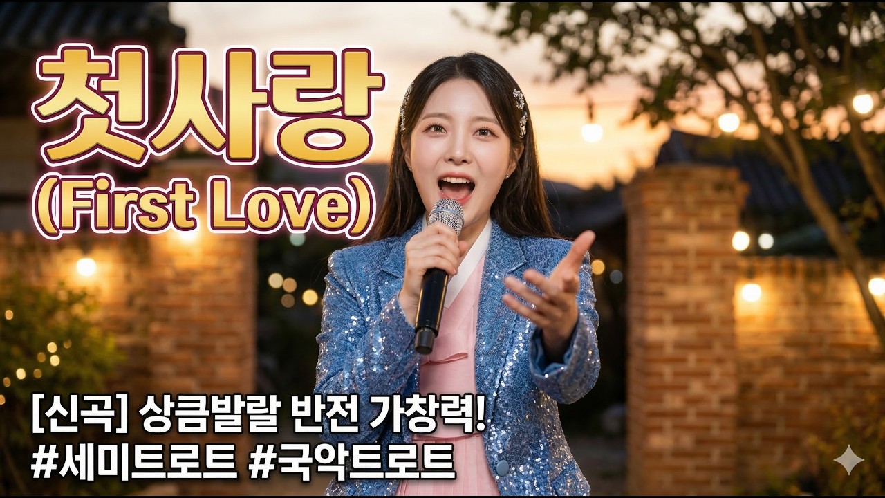 [신곡] 상큼발랄 반전 가창력! 국악풍 세미 트로트 '첫사랑' (Official Audio)#첫사랑 #세미트로트 #국악트로트 #반전가창력 #상큼발랄 #트로트신곡 #고음종결자