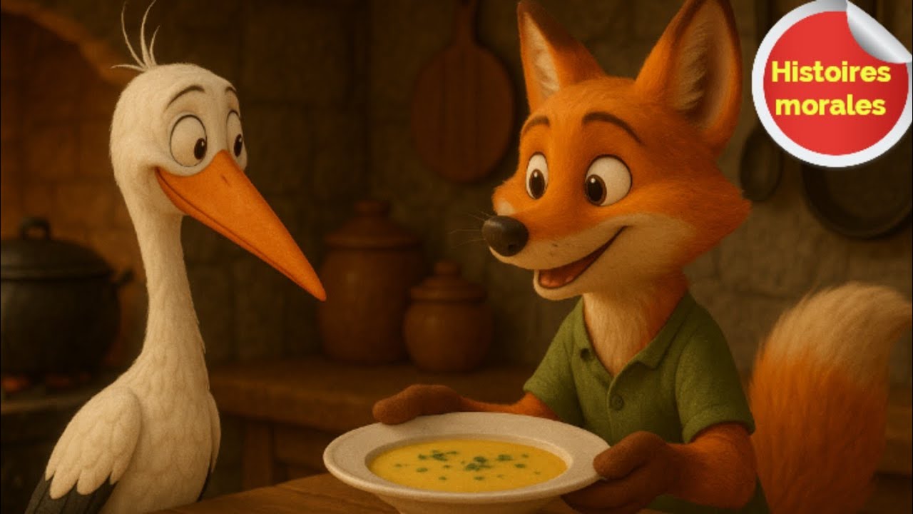 Le renard et la cigogne | Histoires pour enfants |