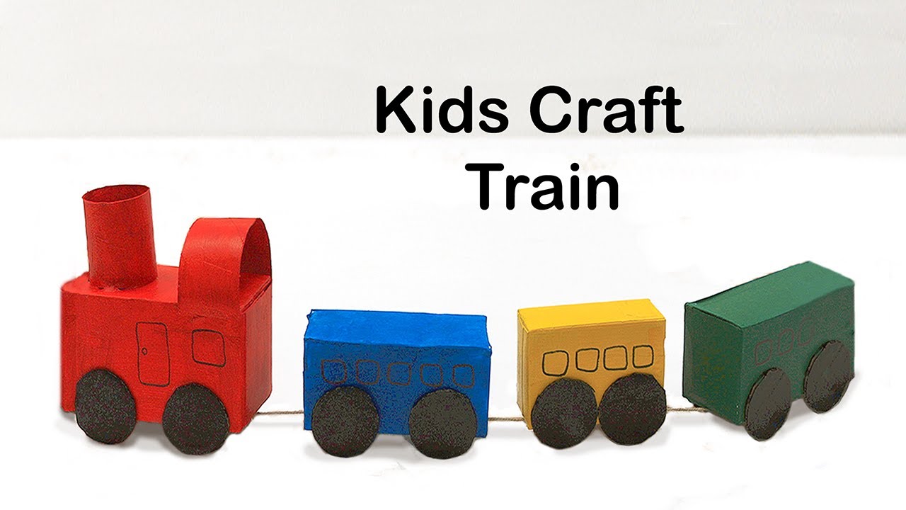 Fun and Easy craft train project for kids