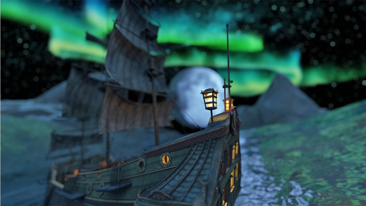 Ship and Moon | For sleeping, studying | 8Hours
