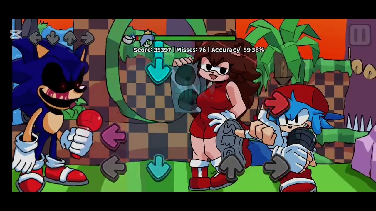 Funky Maker mobile vs Sonic exe HD too slow y you can't run rework