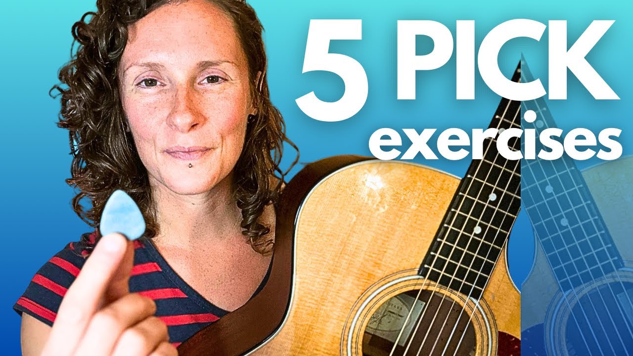 5 easy PICKING Exercises - Absolute BEGINNER GUITARISTS