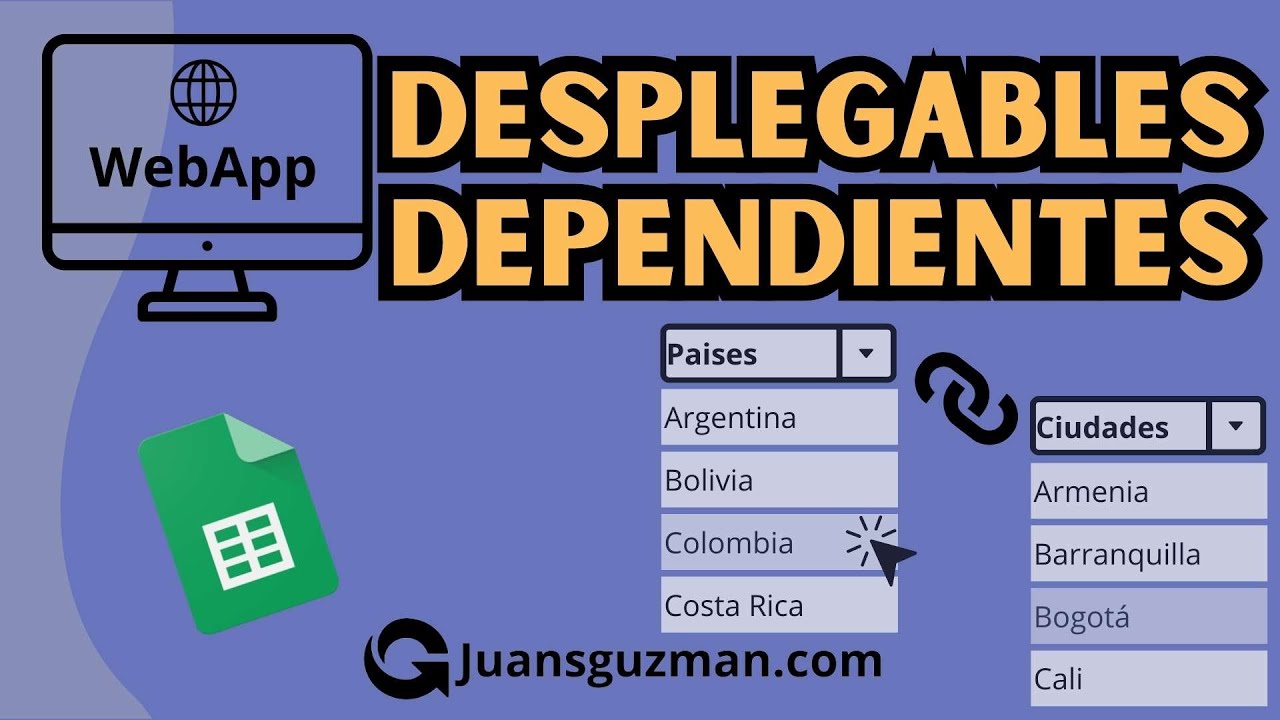 Formulario con Desplegables Dependientes para Google Sheets - Webapp