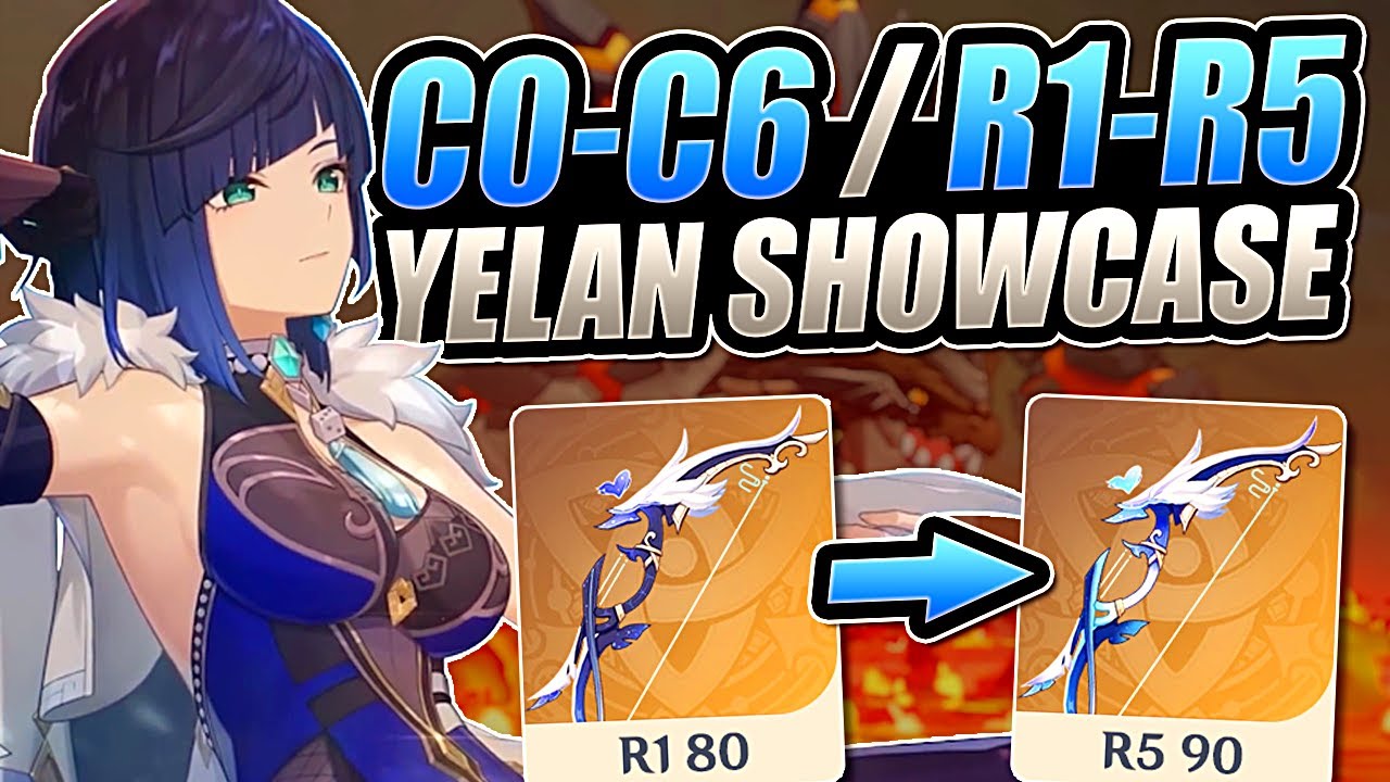 MAX POWER YELAN IS ABSOLUTELY INSANE | C0 → C6 Transformation Showcase | Genshin Impact
