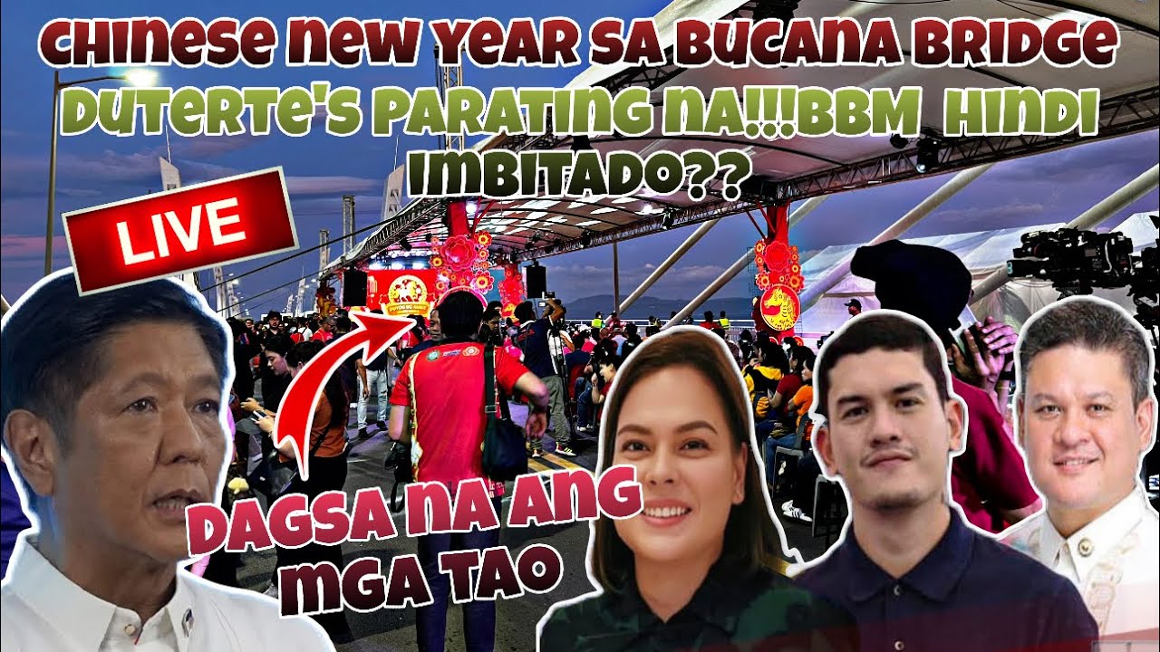LIVE:MGA DABAWENYO DAGSA NA SA BUCANA BRIDGE! PAMILYA DUTERTE INAABANGAN ANG PAGDATING!!